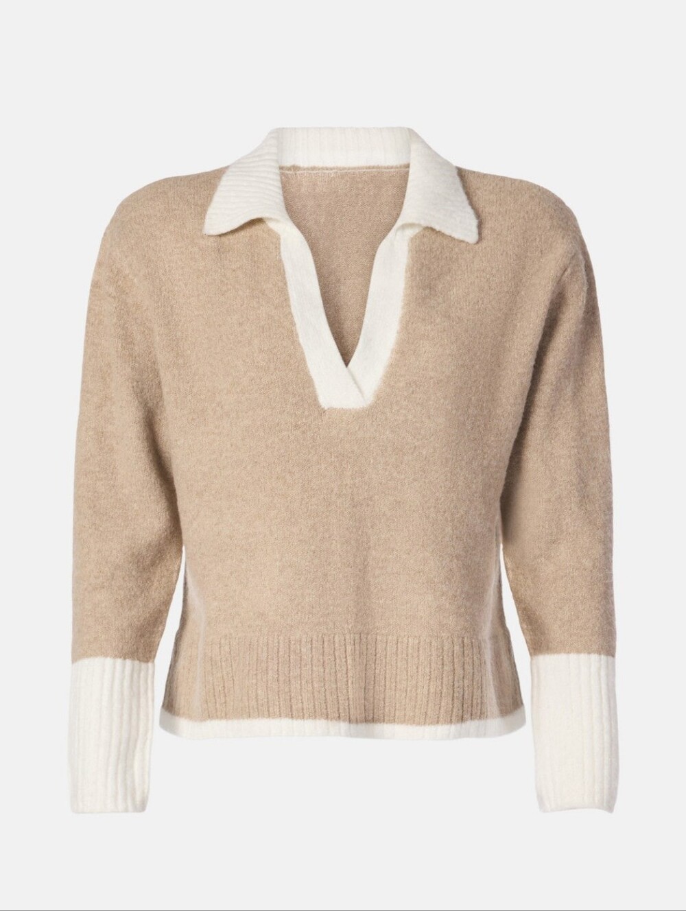Fifteen Twenty Mila Colorblock Sweater Knits V-Neck Long Sleeve Pull On Size S